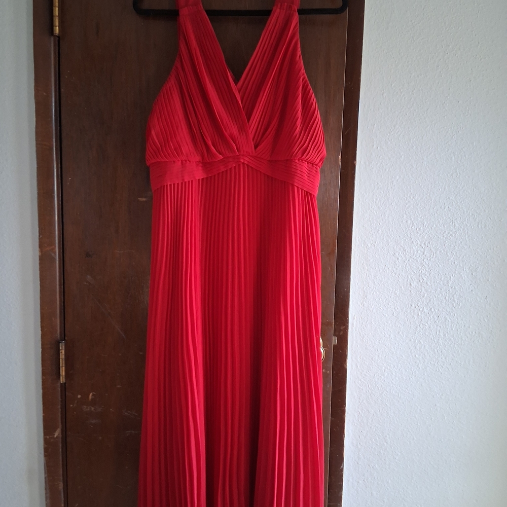 White House Black Market Vibrant Red Maxi Dress